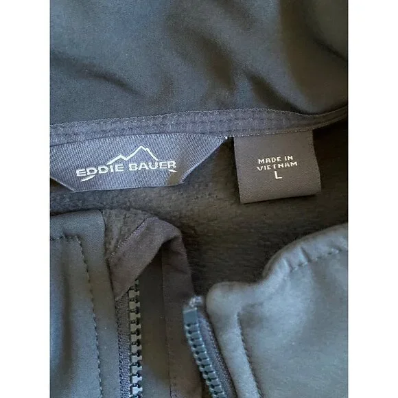 Eddie Bauer Softshell Jacket Army Team Microsoft Logo Navy Blue - Picture 7 of 9